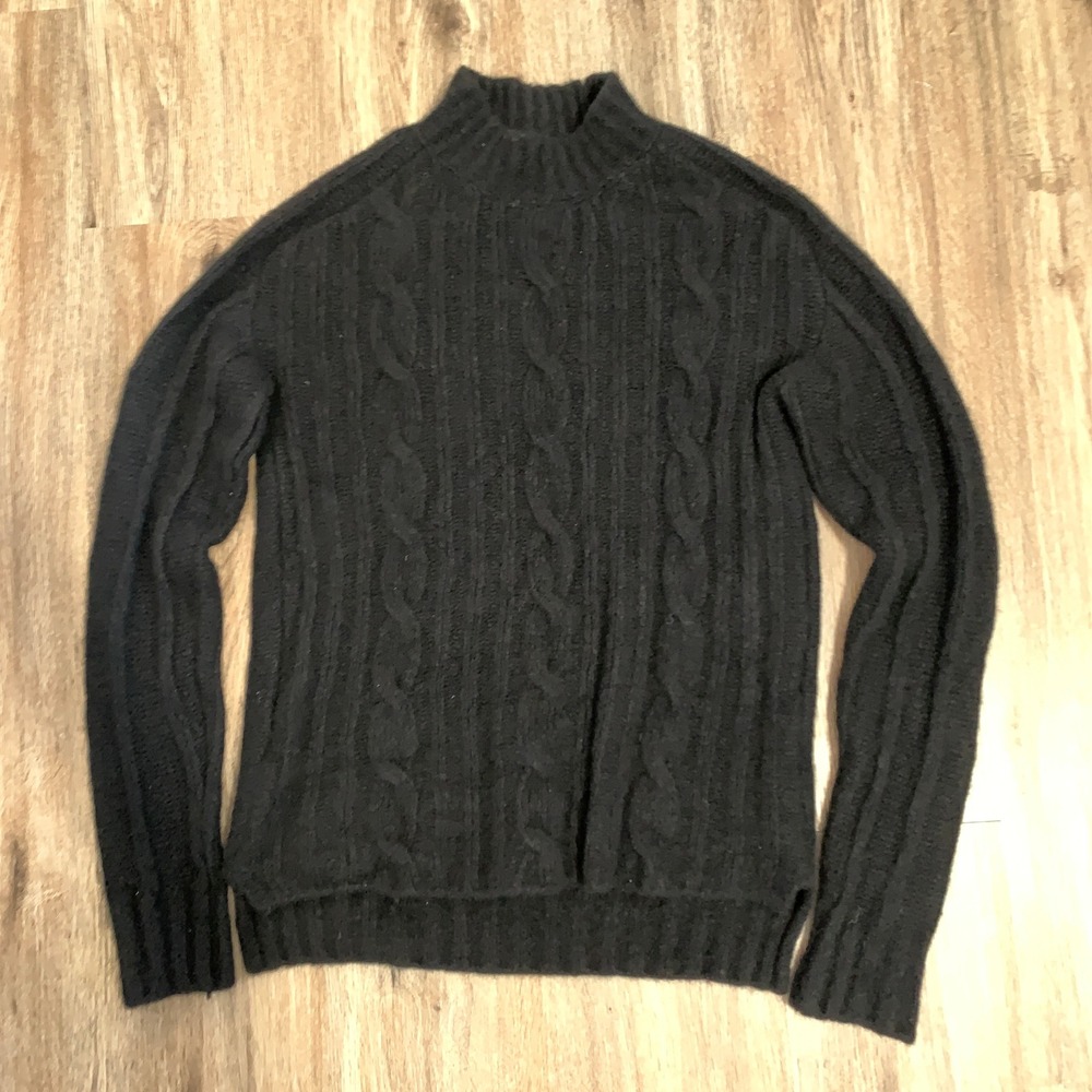 Maison Mère ribbed mock-neck knit wool cashmere blend sweater - size medium‎